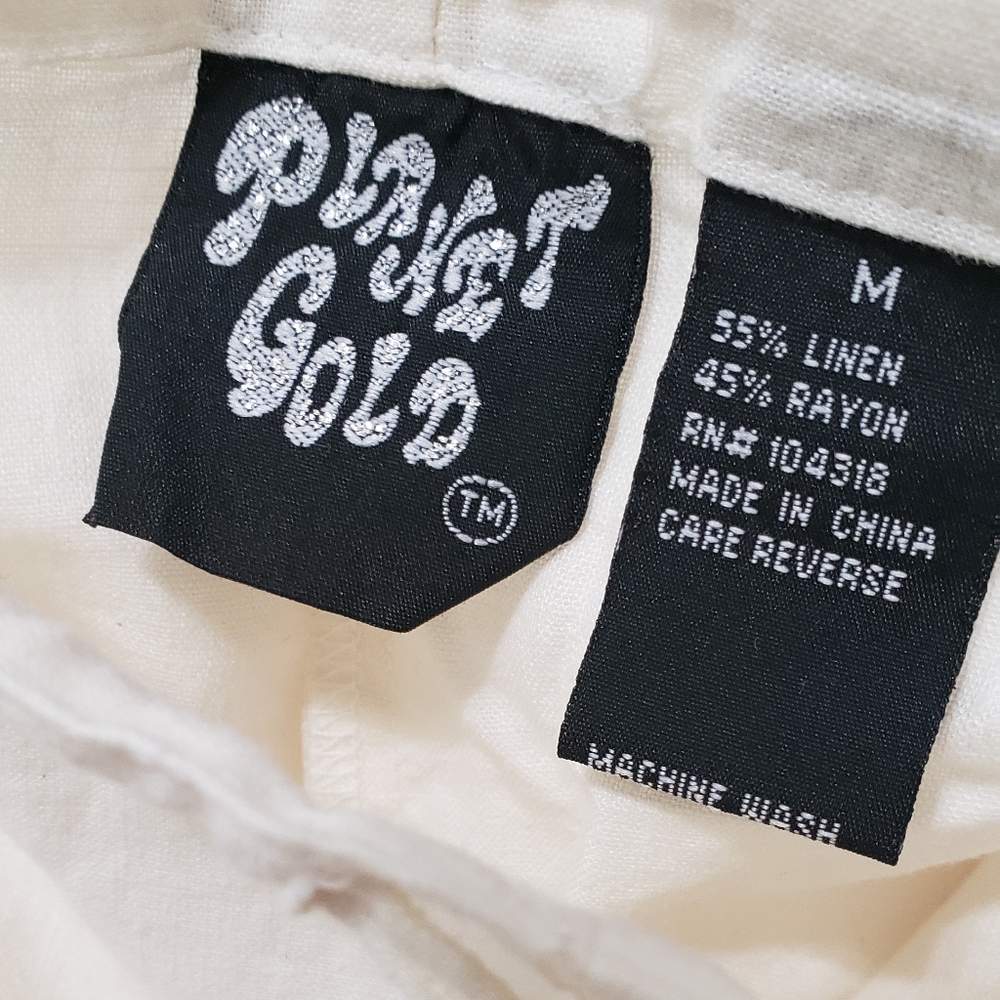 Creamy Linen Blend Pant by Planet Gold - Picture 3 of 4